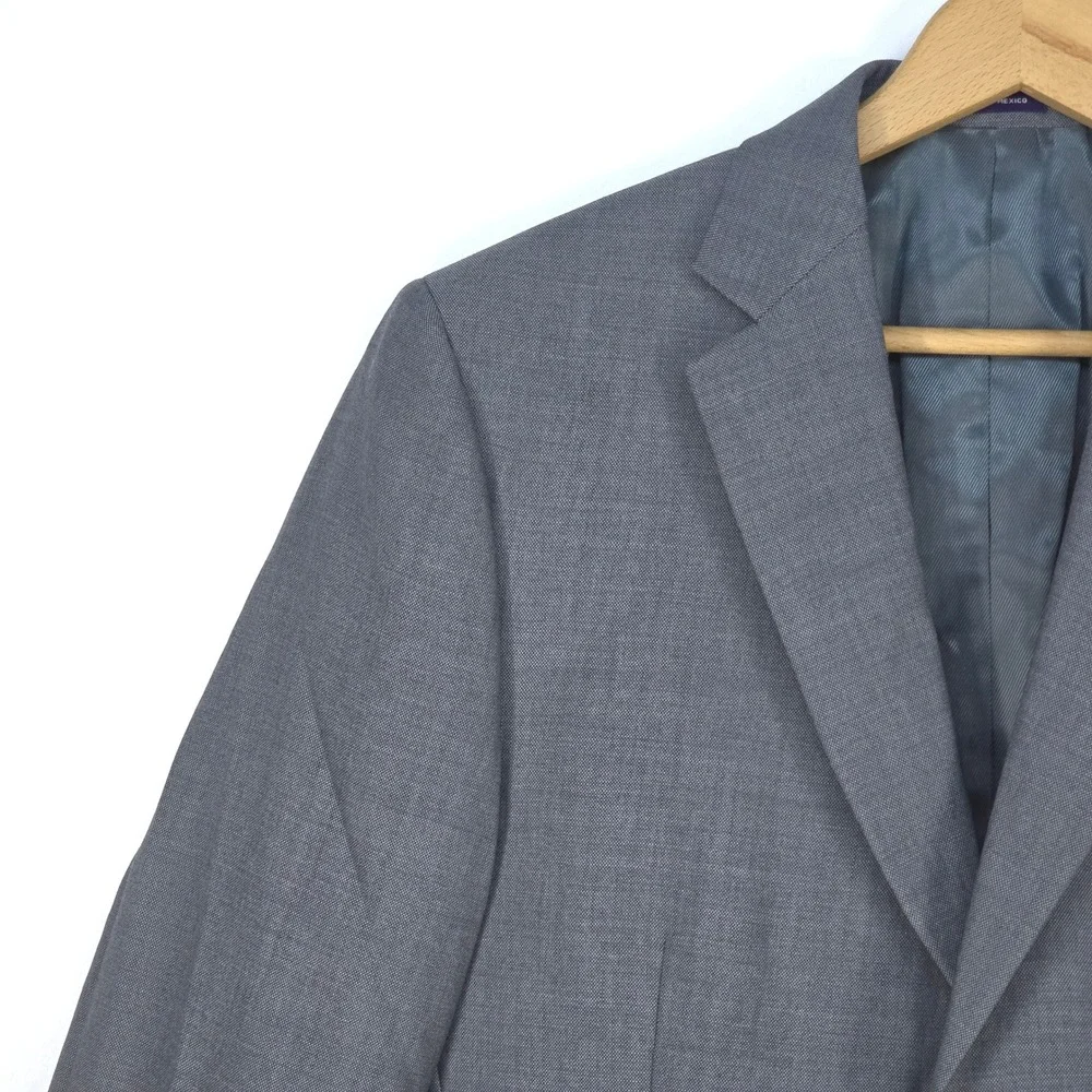 Stafford Mens 42R 100%‎ Wool Gray Crosshatch Sport Coat Blazer Jacket Corpcore